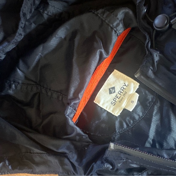 Women’s Sperry Top-Sider Navy Blue Rain Jacket Small - Picture 6 of 6